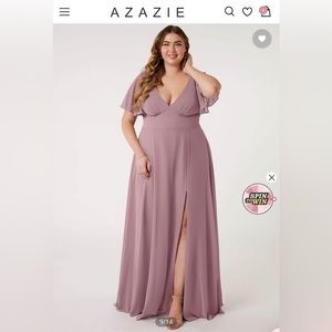 Size 18 Azazie bridesmaid dress in Dusty Rose. Unaltered